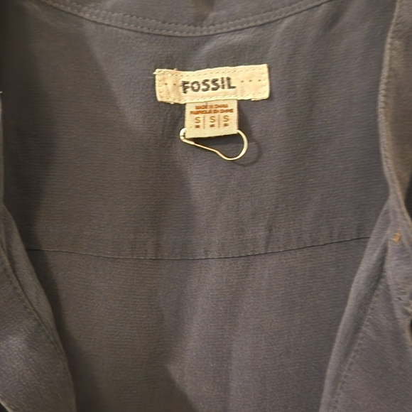 Fossil Navy Midi Silk Dress - Picture 2 of 3